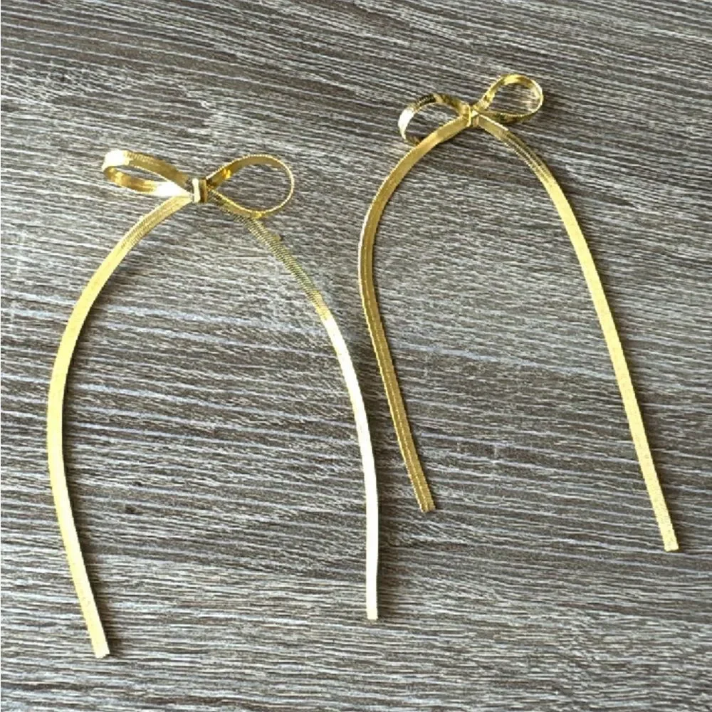 Bow drop earrings A734